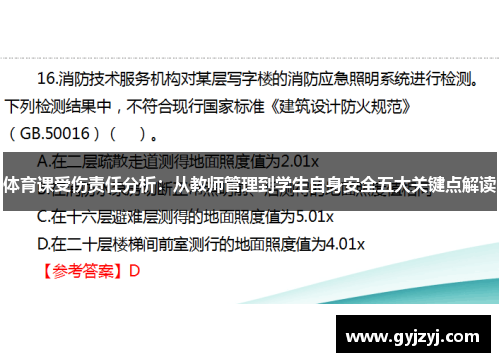 体育课受伤责任分析：从教师管理到学生自身安全五大关键点解读