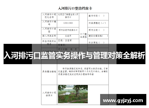入河排污口监管实务操作与管理对策全解析